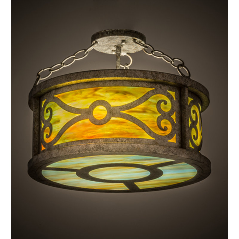 Jireth Glass Semi Flush Mount