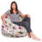 Bean Bag Chair for Kids, Teens, and Adults - Filled with Soft Beads, Includes Removable and Machine Washable Cover - Multiple Colors, Sizes and Fabrics including Soft Nylon & Canvas with Patterns-1785356750-1782650954