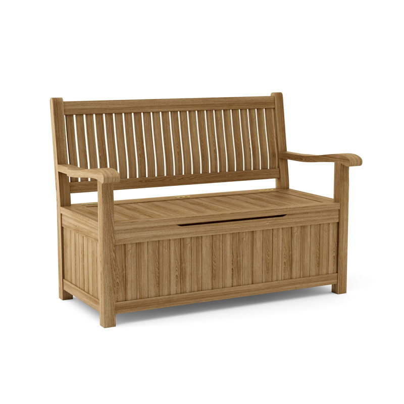 Banc de rangement en teck Del-Amo