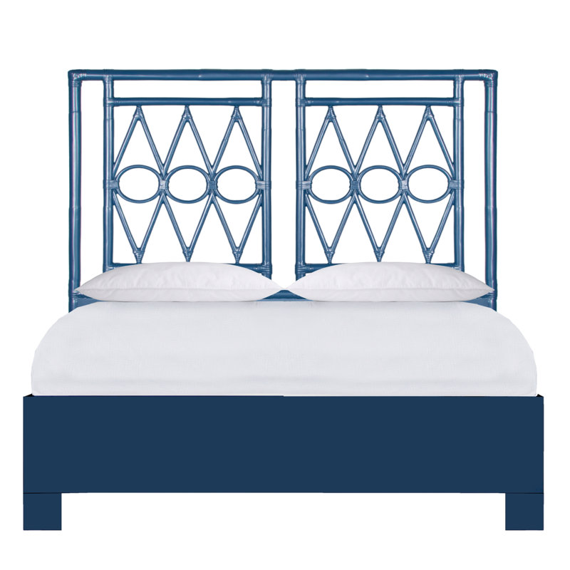 Lit plateforme Michelle, Grand, Bleu marine