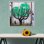 Impression sur toile Banksy Tree Graffiti: Finsbury Park London, 1P WhiteFramedCanves