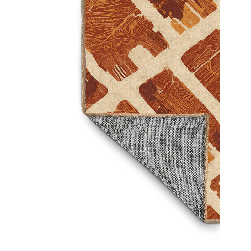 Tapis brun rustique Elkton Ribs Country, 7x9