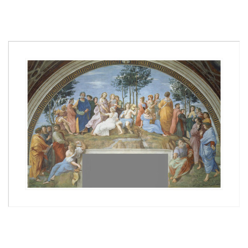 Parnassus par Raphael - estampe numérique encadrée, H 21,65 po x l 29,5 po