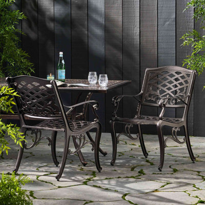 Ensemble de 2 chaises avec accoudoirs pour l'extérieur Ensemble de conversation pour l'extérieur