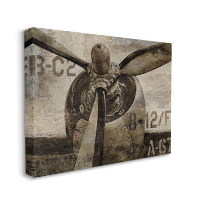 «Air plane Rotor Vintage Wood Texture» par Dylan Matthews - impression d'art graphique