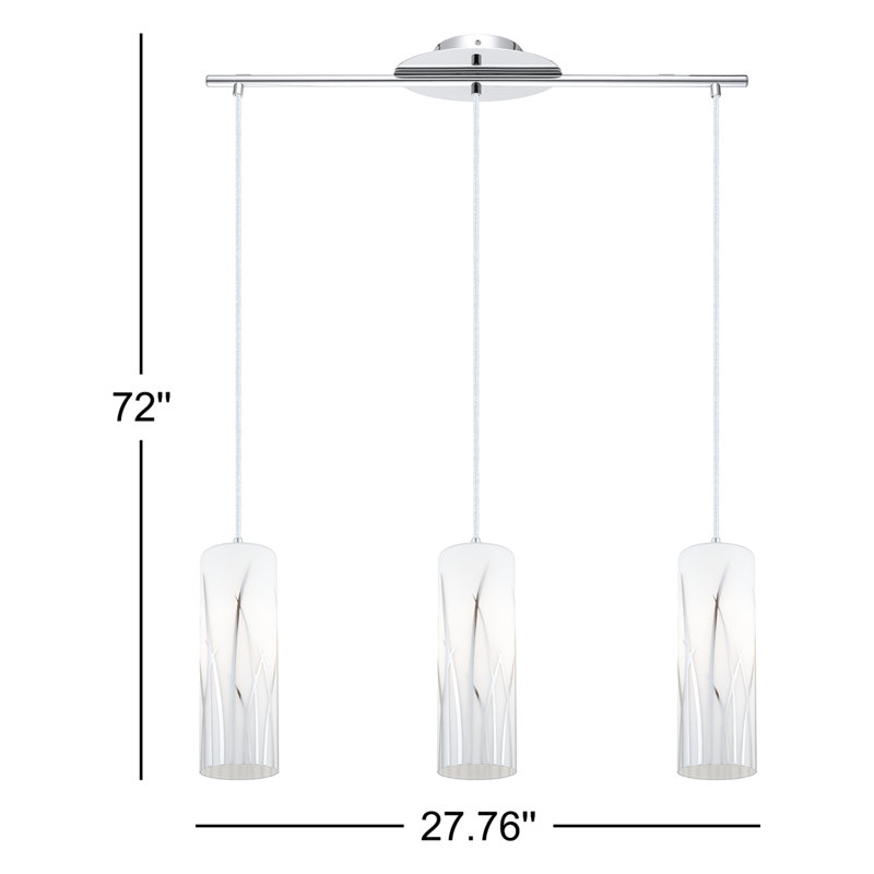 Mishti 3 - Light Chrome Kitchen Island Pendant