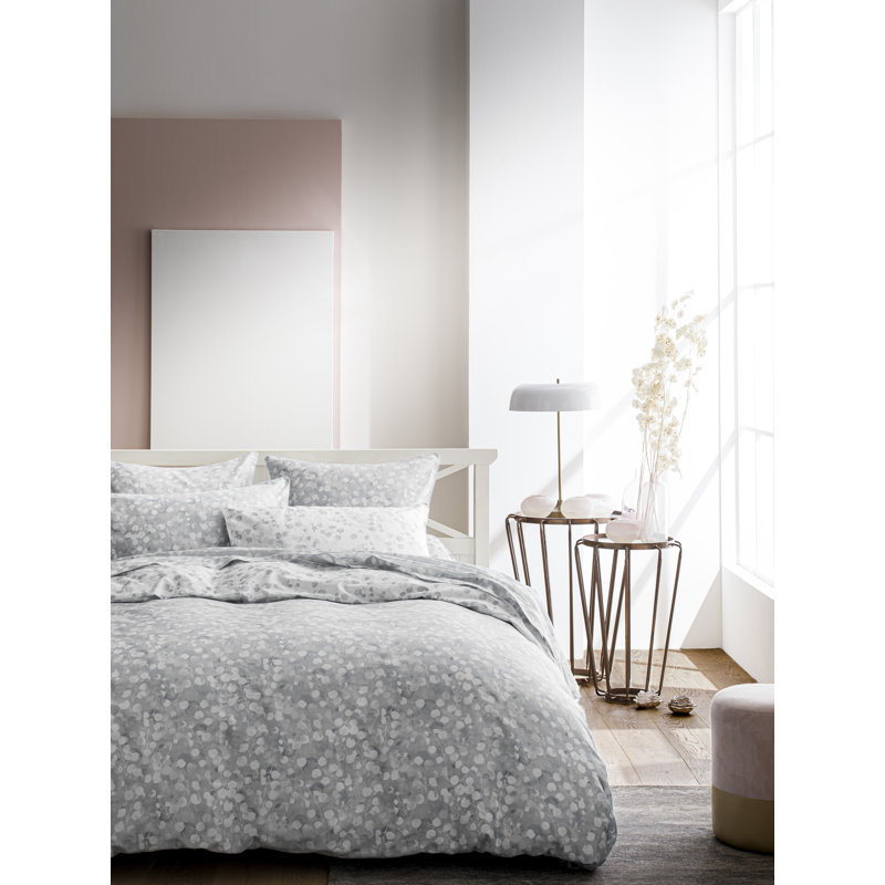Rosée Gris Floral Pillow Sham, Standard/Twin