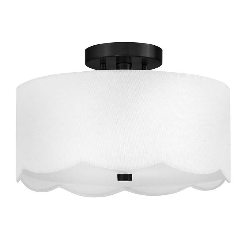 Groover Medium Semi-Flush Mount, Black
