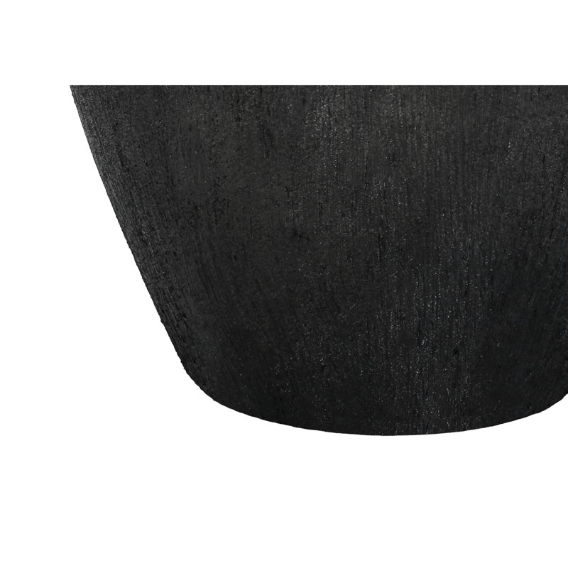 Lampe de table 24 po moderne en céramique noire avec abat-jour ivoire / crème