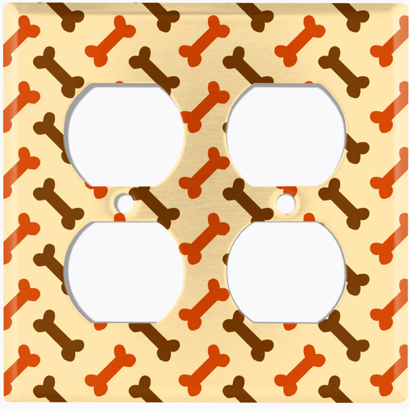 Patterned 2 - Gang Toggle Light Switch Standard Wall Plate