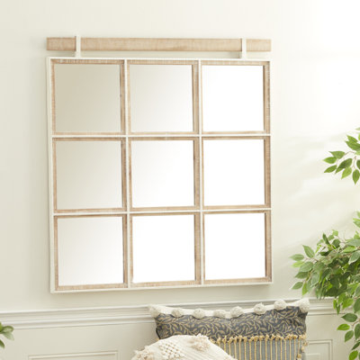 Schoenberg Solid Wood Square Wall Mirror