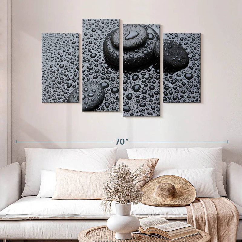 Kerrick Dewy - pierres noires, H 32 po x l 52 po