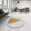 Tapis gris/zone orange à motifs-331925720