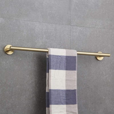 Barre à serviettes 24 pouces en acier inoxydable or zircon brossé - Porte-serviettes mural pour salle de bain