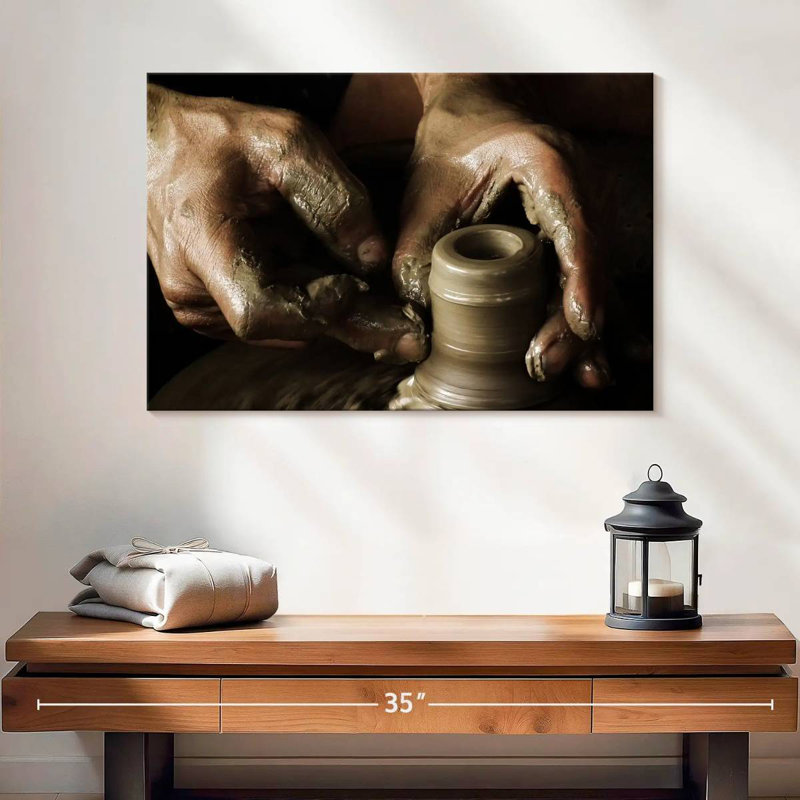 Senne Skillful Potter Hands, 8" H x 12" W