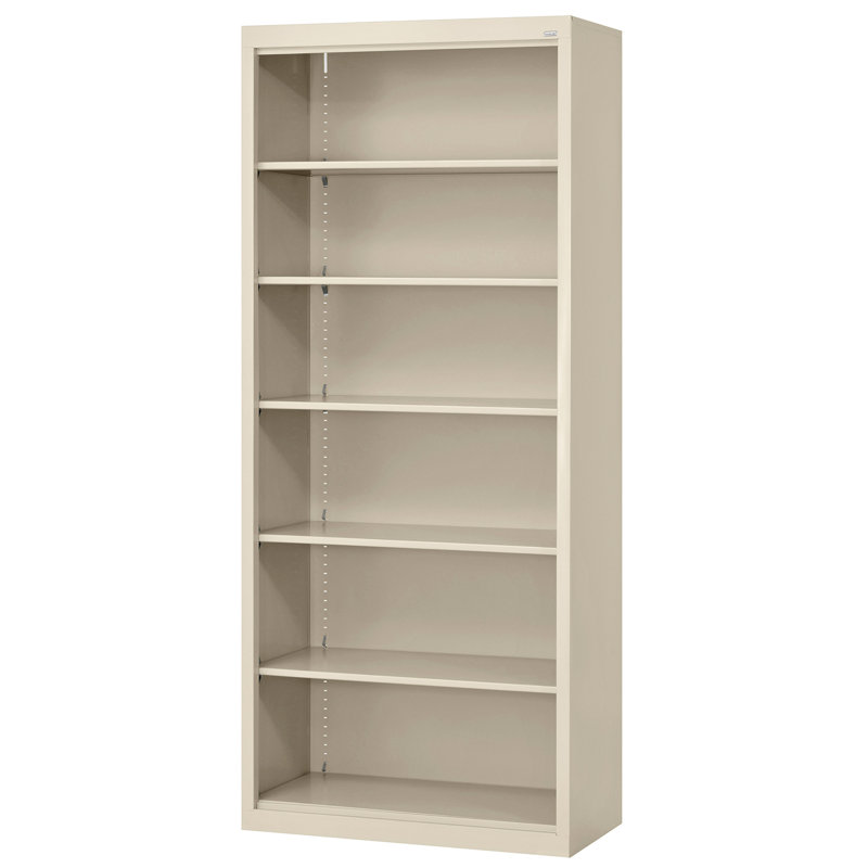 Bookcase, Putty, 42" H x 46" W x 18" D
