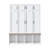 Farmhouse Hall Tree with 4 Hidden Hanging Hooks, Versatile Walnut Seating Bench with 8 Doors, Entryway Shoe Cabinet with Open Compartment for Living Room, White (OLD SKU:N721S000059K)