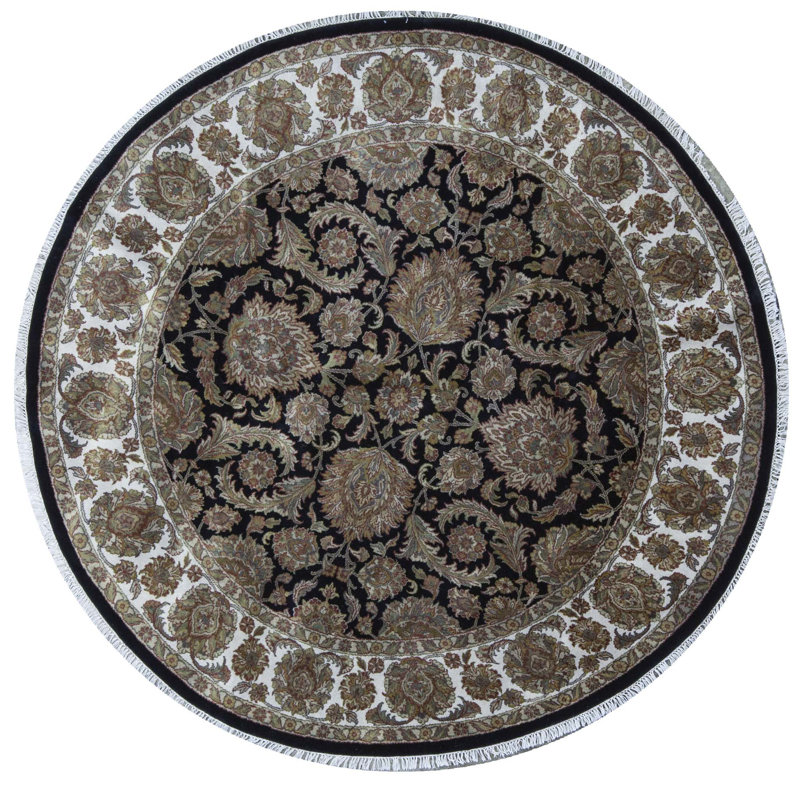 Wool Oriental Area Rug, Round 7'11"