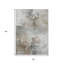Tapis extérieur lavable abstrait gris ivoire et kaki 3 pi x 5 pi