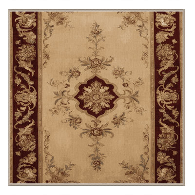 Tapis brun français lavable à la machine