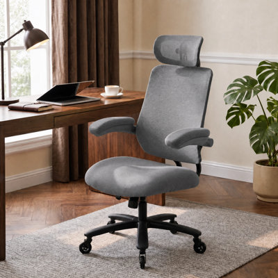 Big and Tall Mesh Office Chair,500LBS  Heavy Duty Adjustable Desk Chair With Flip Up Armrests