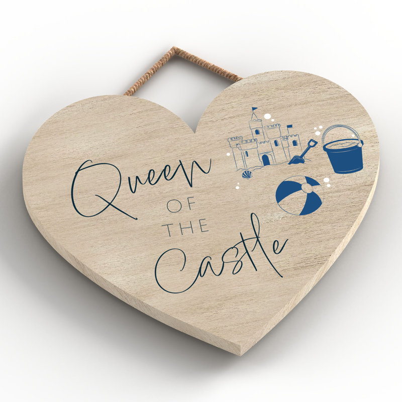 Coastal Nautical & Beach Wall Decor on Solid Wood, 16cm H x 17cm W x 0.9cm D