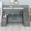 Lit mezzanine avec tiroirs, tablettes et bureau-482852492