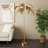 Gold Metal Tree Room Table Lamp with Round Base, 27" x 25" x 26"-459557414