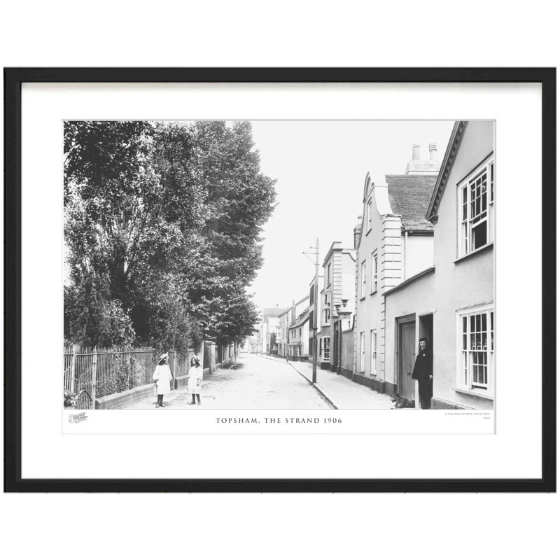 Topsham, The Strand 1906 by Francis Frith - Single Picture Frame Print, 40cm H x 50cm W x 2.3cm D