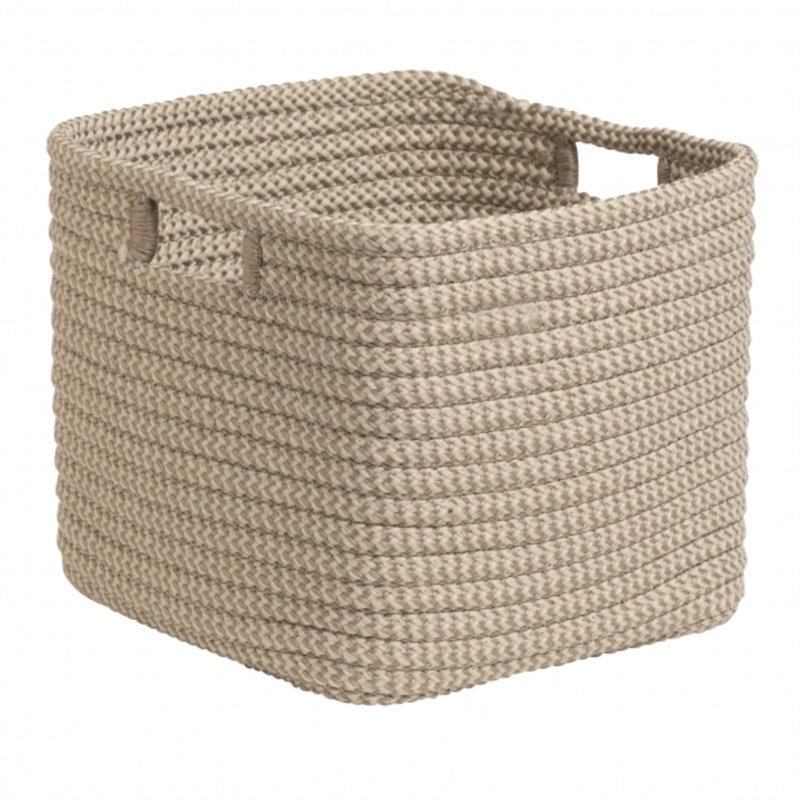 Panier en laine mélangée Casa Mesa, Bleu marine, H 20 po x l 16 po x P 16 po