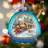 4'' Glass Hanging Figurine Ornament