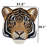 Feline Majesty Hand-Tufted Tiger Head Accent Rug