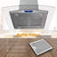 Hotte pour îlot de cuisine convertible Tieasy 30 po 700 pieds cubes par minute avec filtre à chicane et lumière incluse Acier inoxydable-110364751