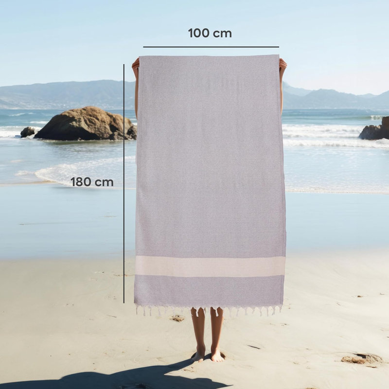 Serviette de plage Diamond en coton peshtemal - 100 x 180 cm, serviette de plage Hammam légère, à séchage rapide, à haute capacité d'absorption, douce et respirante, utilisation polyvalente (1)