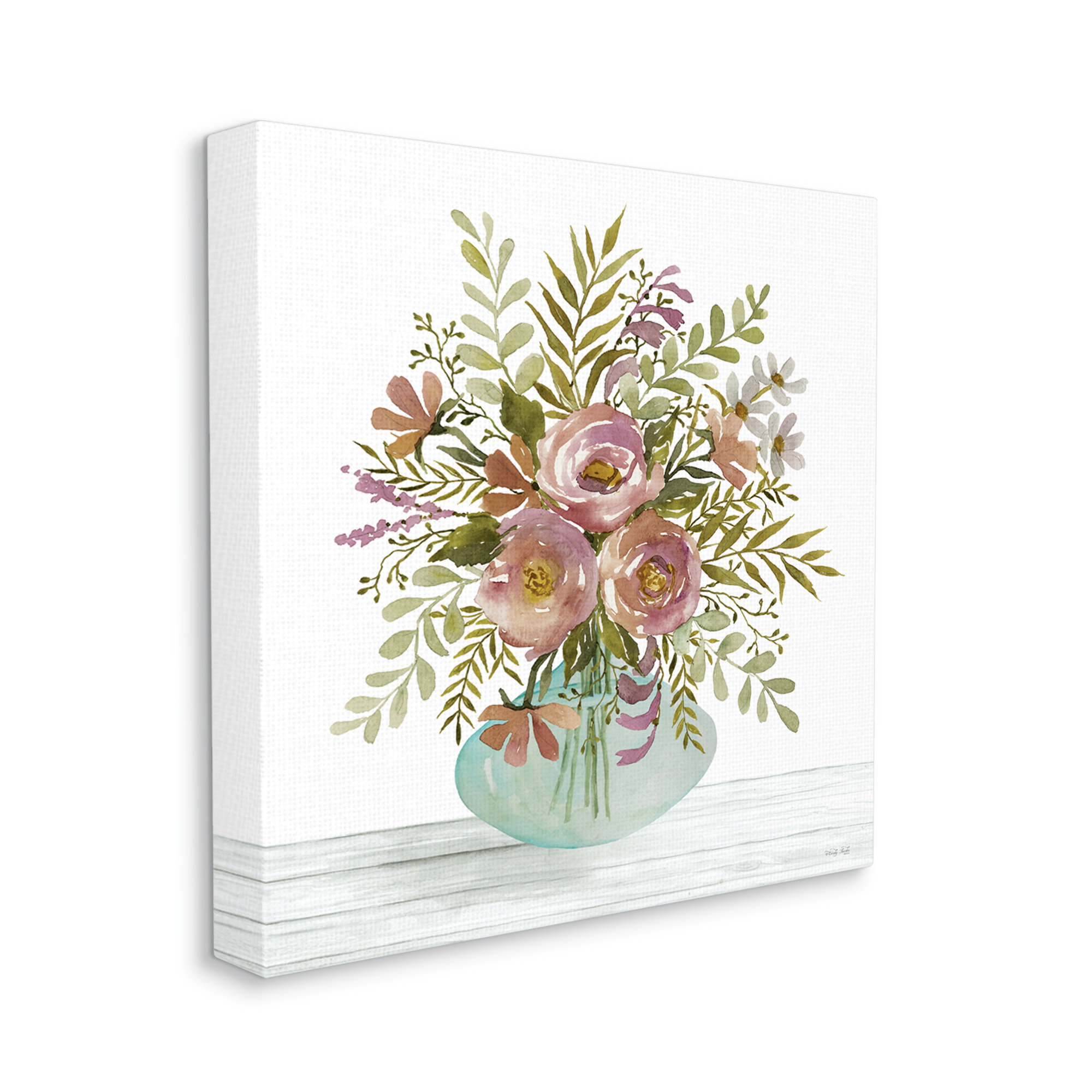 Winston Porter Modern Farmhouse Bouquet On Canvas by Cindy Jacobs Print ...