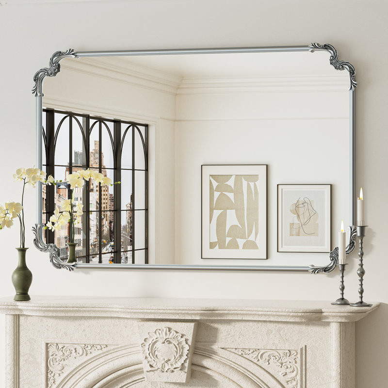 Miroir d'appoint Genan, Argent antique, 48 po x 32 po