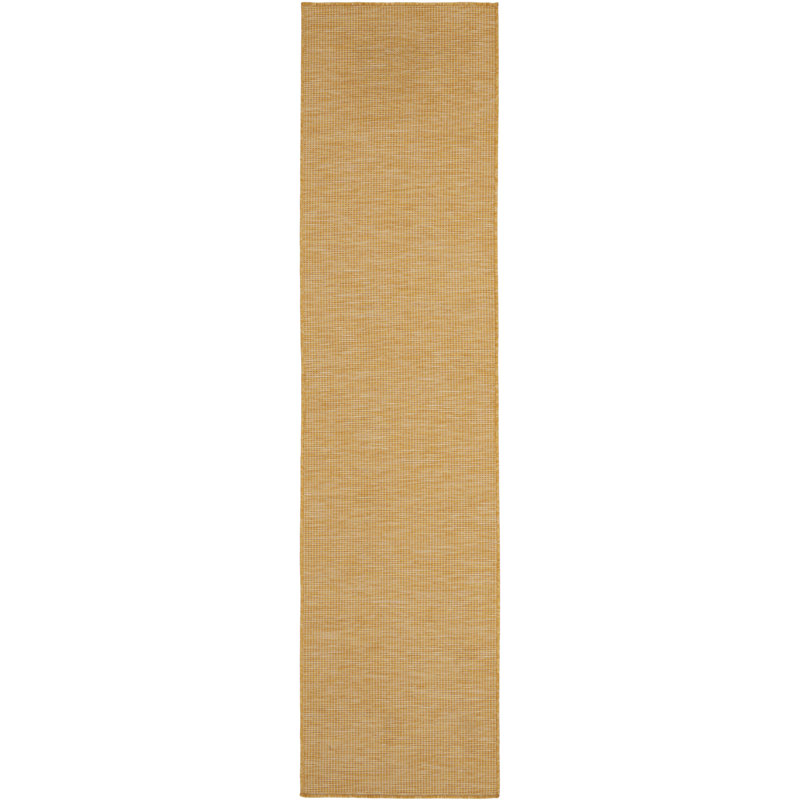 Tapis terre cuite intérieur / extérieur Lillehammer, Tapis de couloir 2 pi 2 po x 8 pi, Jaune