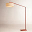 Stretch 75" Linen Floor Lamp