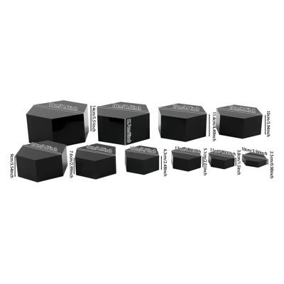 10 PCS Buffet Risers, 10 PCS Hexagonal Catering Dessert Table Risers, Food Decorative Stands For Party & Wedding