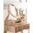 Wood Make-Up Vanity Table And Stool Set-1227651973