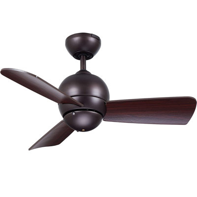 30" 3 - Blade Propeller Ceiling Fan with Wall Control
