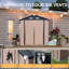 6.4 Ft. W X 4.0 Ft. D Steel Storage Shed With Door Lock And Floor 