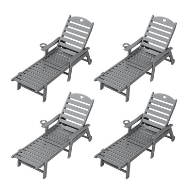 HDPE Patio Lounge chair(4Piece)