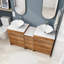 Meuble-lavabo double autoportant 58,8 po Deshia