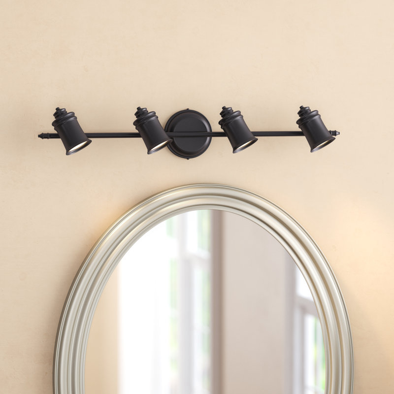 Éclairage pour meuble-lavabo 4 lumières Lawrence, Bronze huilé