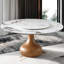 Modern Marble Dining Table, 59" Round Sintered Stone Table for Dining Room, Kitchen, Dinette, Compact Space With Lazy Susan(Table Only)-859690928-859690933-859690934