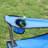 Katelyn Cyan Blue Shaded Canopy Folding Camping Recliner Chair with Carry Bag for Outdoor-951217699