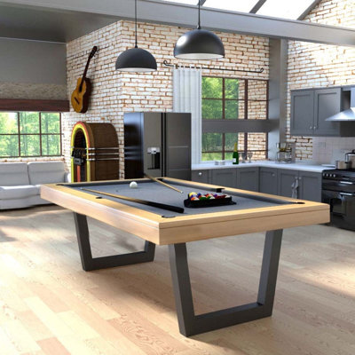 White Billiards 7' Pool Table with Leg Levelers