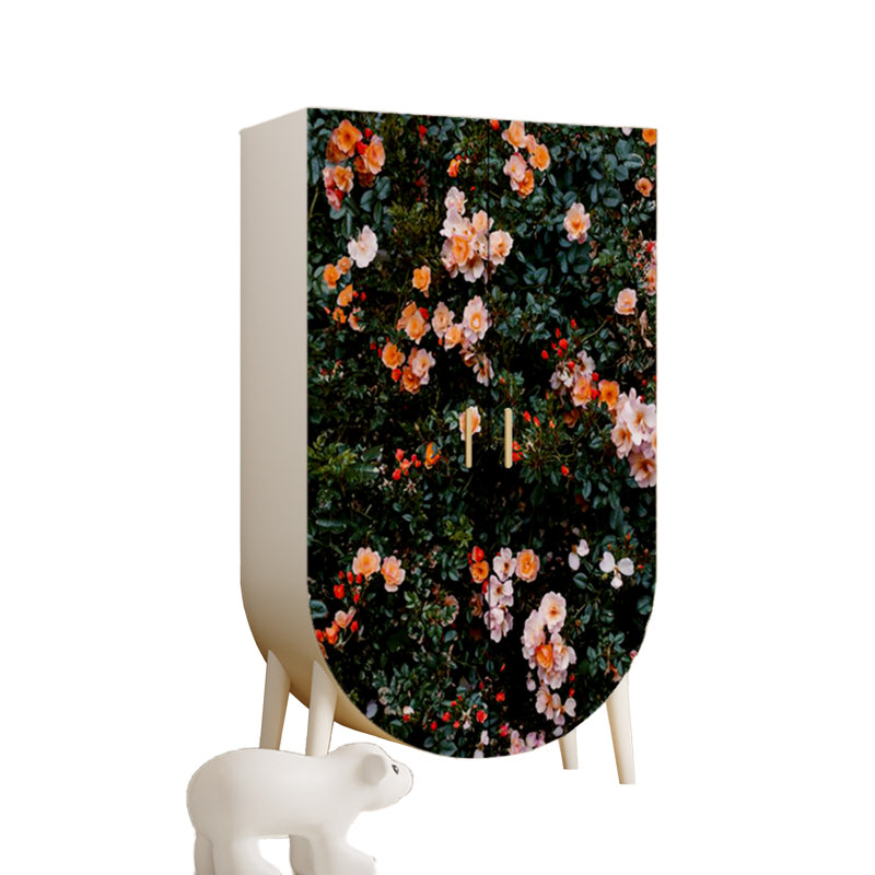 Armoire haute à double porte, White/Multicolour