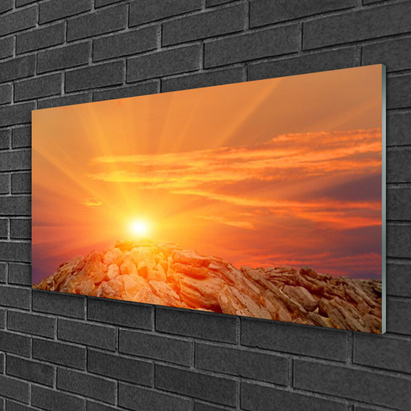 Sun - No Frame Print on Glass
